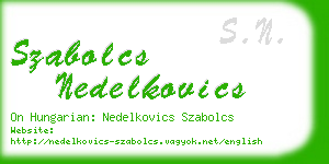 szabolcs nedelkovics business card